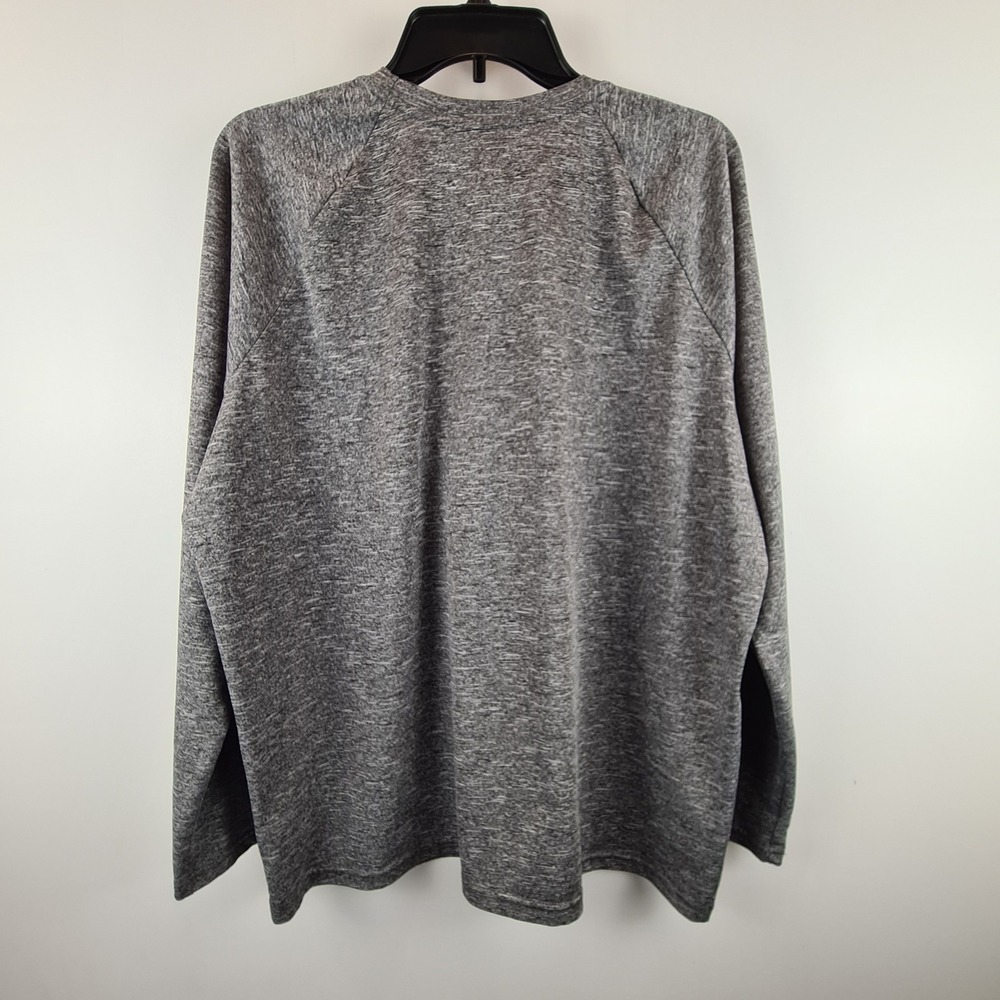 Nike Swim Mens Dri-FIT UPF 40+ Long Sleeve Rash Guard Heather Gray Large L - Picture 8 of 8